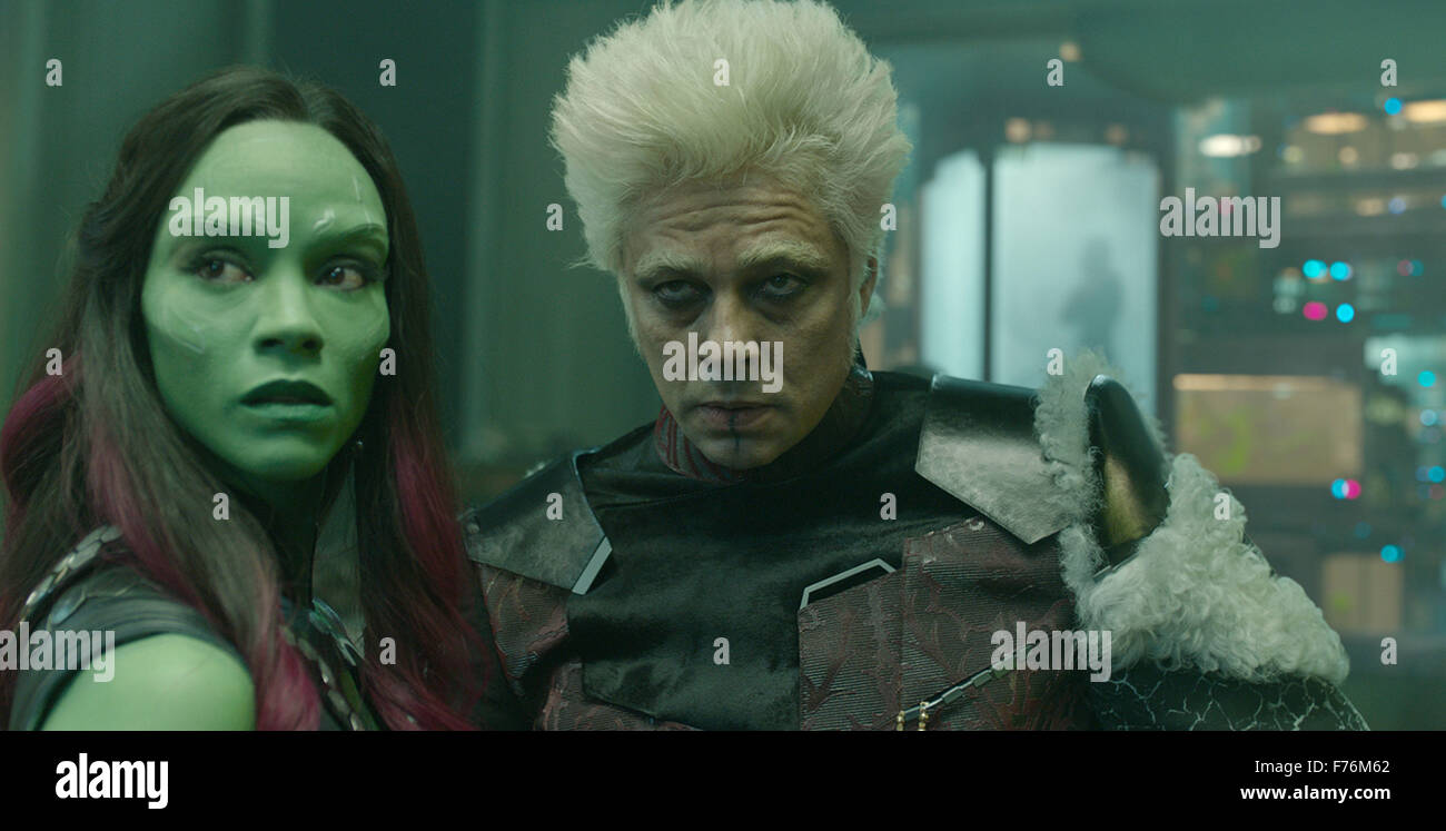 GUARDIANS OF THE GALAXY (2014) ZOE SALDANA BENICIO DEL TORO DJIMON HOUNSOU  JAMES GUNN (DIR) MOVIESTORE COLLECTION LTD Stock Photo - Alamy