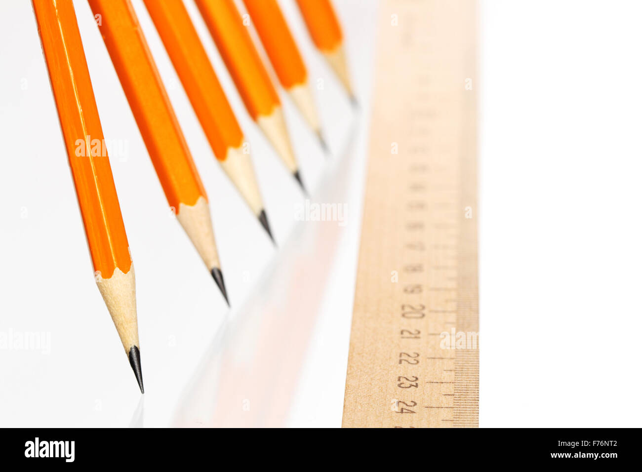 Pencil Reading Ruler Ruler for education hi-res stock photography and images - Alamy