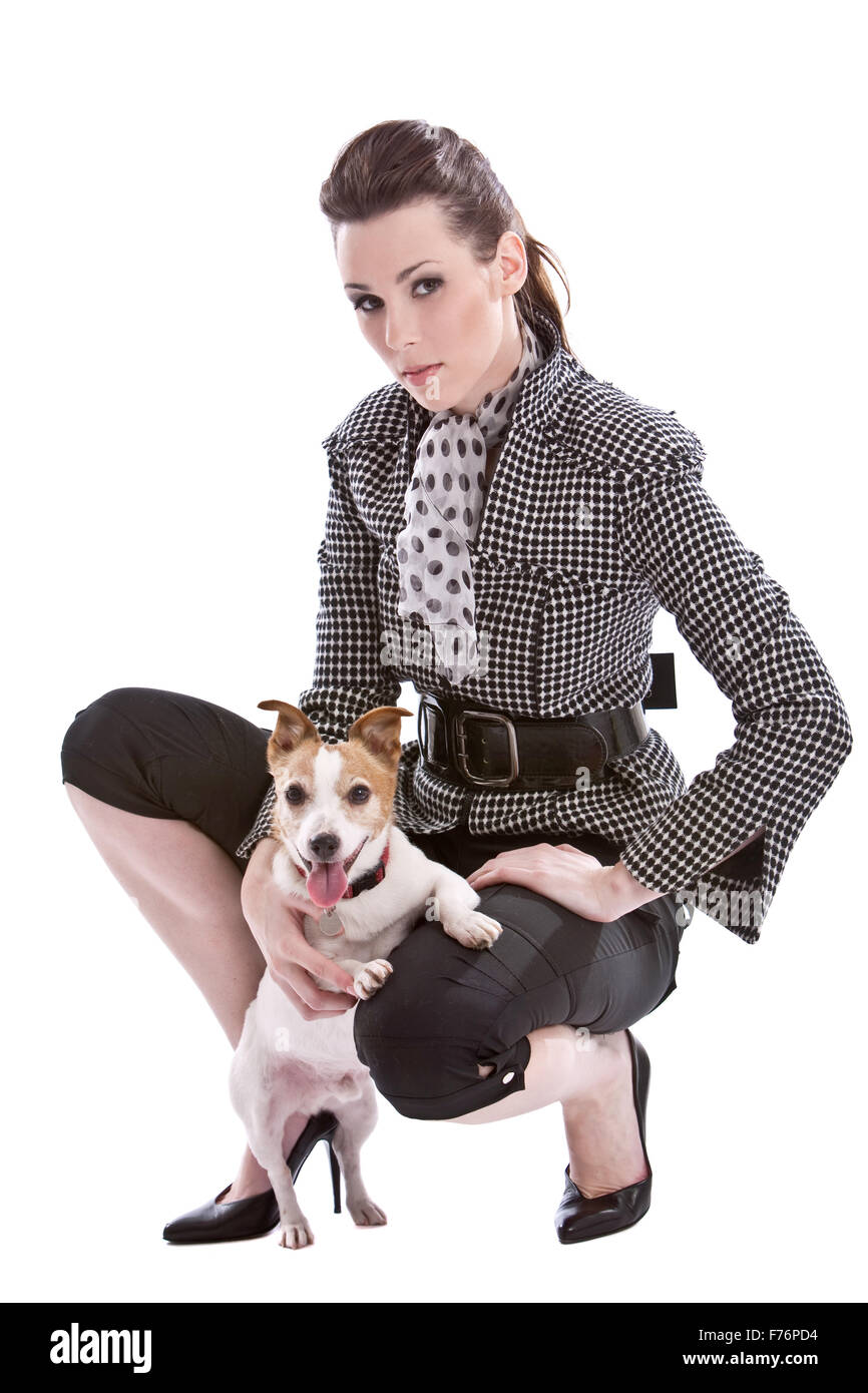 Girl and her dog Stock Photo - Alamy