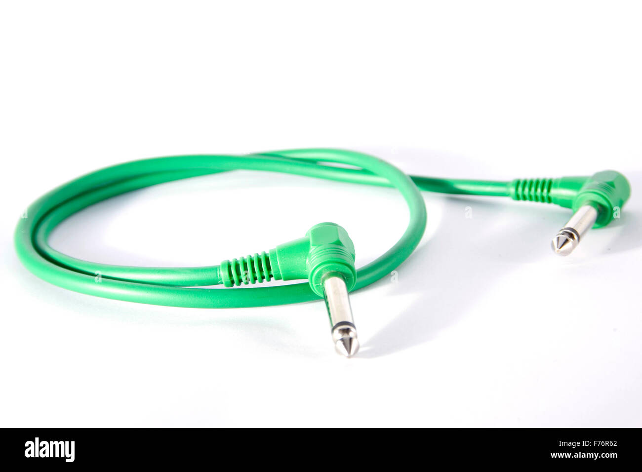 Green Audio Cable Stock Photo Alamy