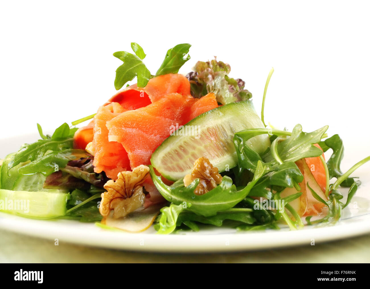 Smoked Salmon Salad Stock Photo - Alamy