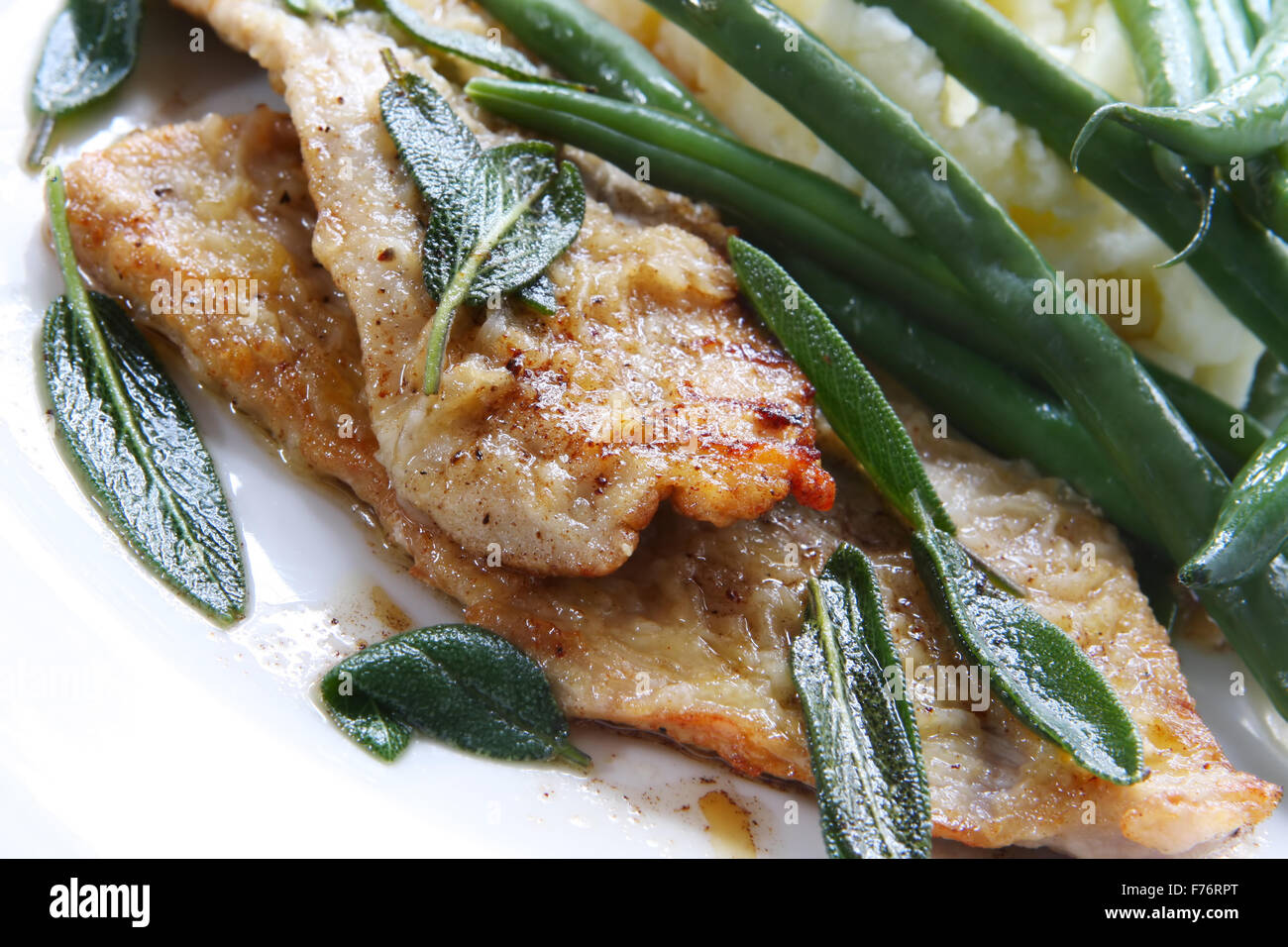 Veal Scaloppini Stock Photo