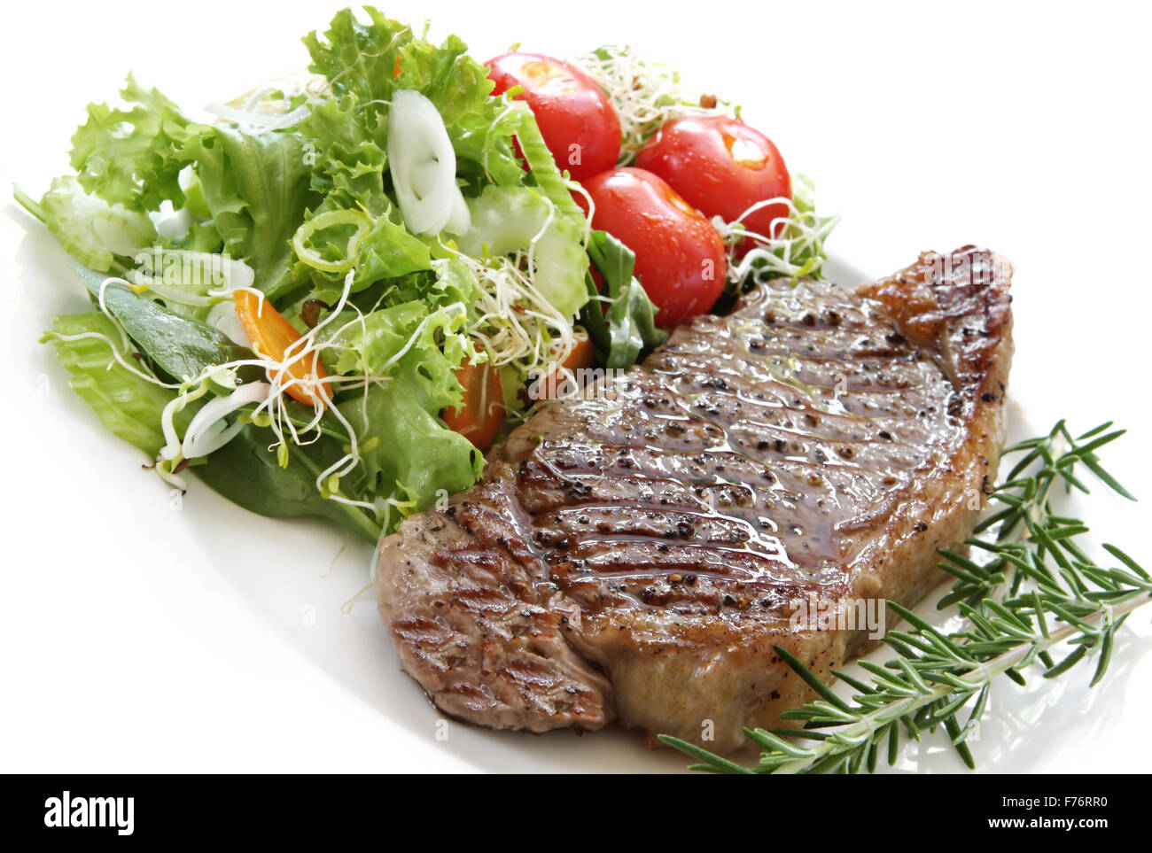 Steak and Salad Stock Photo - Alamy