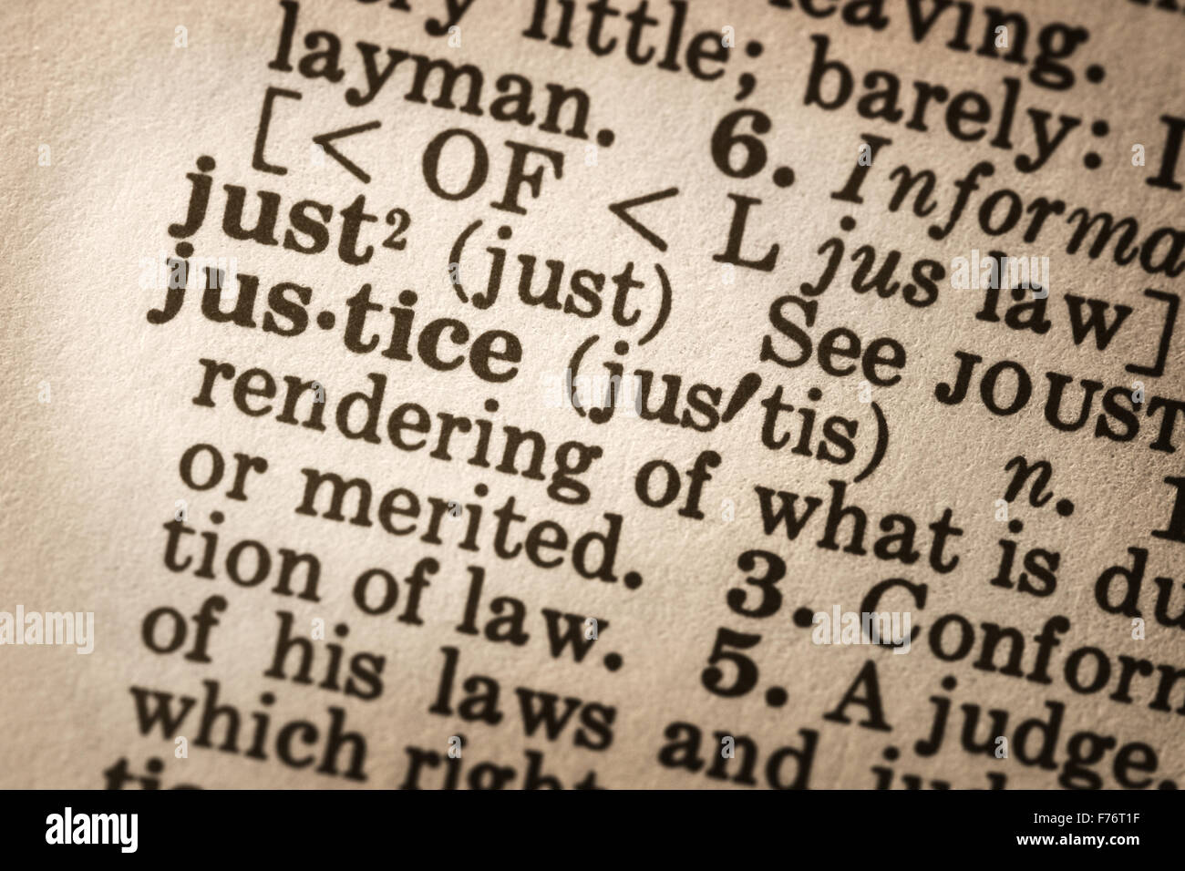 Definition of Justice Stock Photo - Alamy