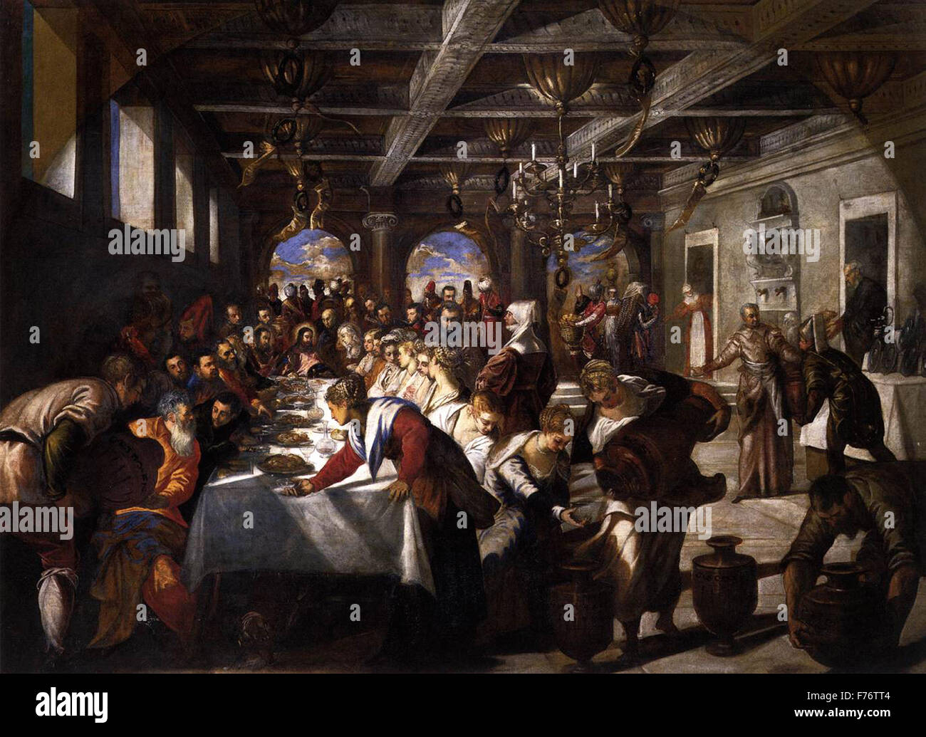 Jacopo Tintoretto - The Marriage at Cana Stock Photo