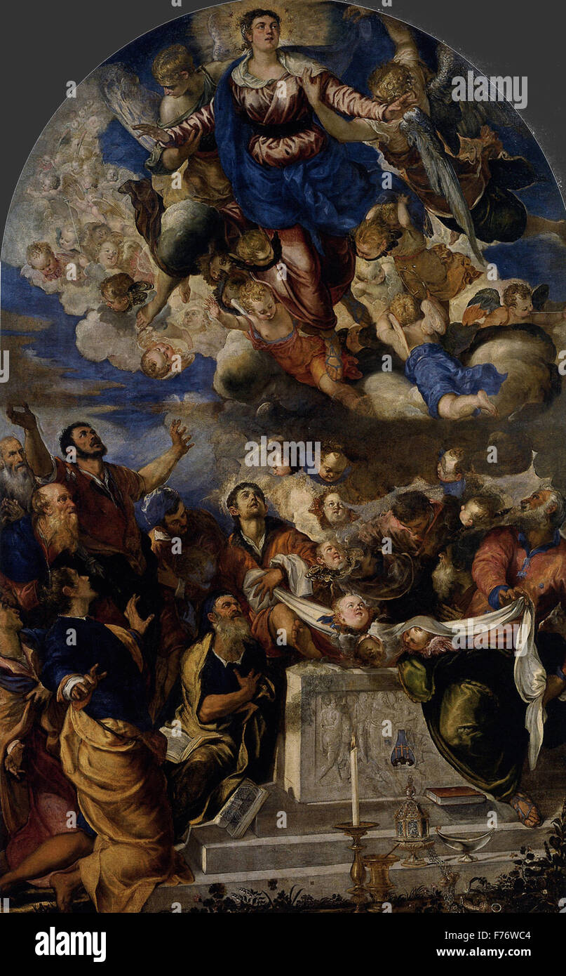 Jacopo Tintoretto - Assumption of the Virgin Stock Photo
