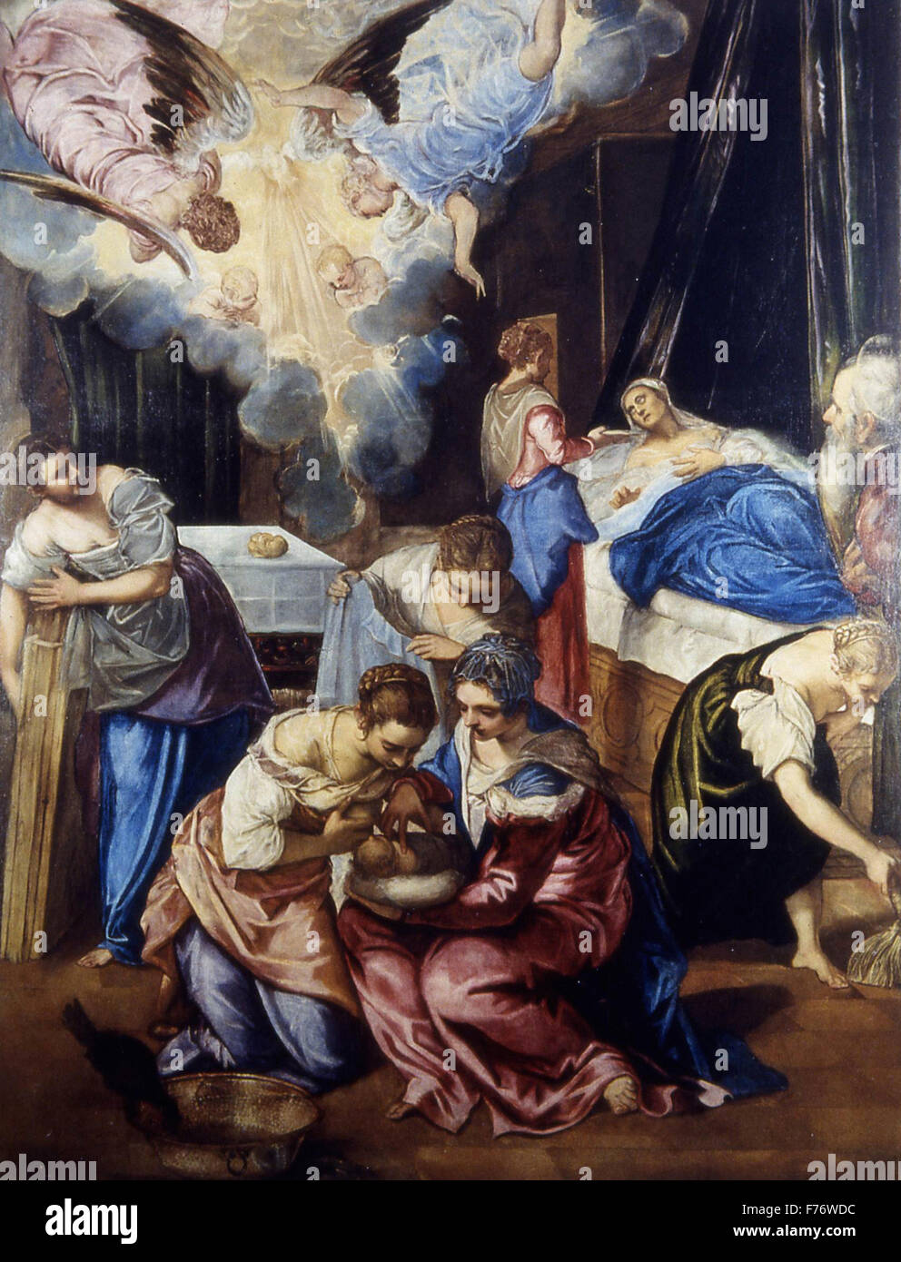 Jacopo Tintoretto - Birth of Saint John the Baptist Stock Photo