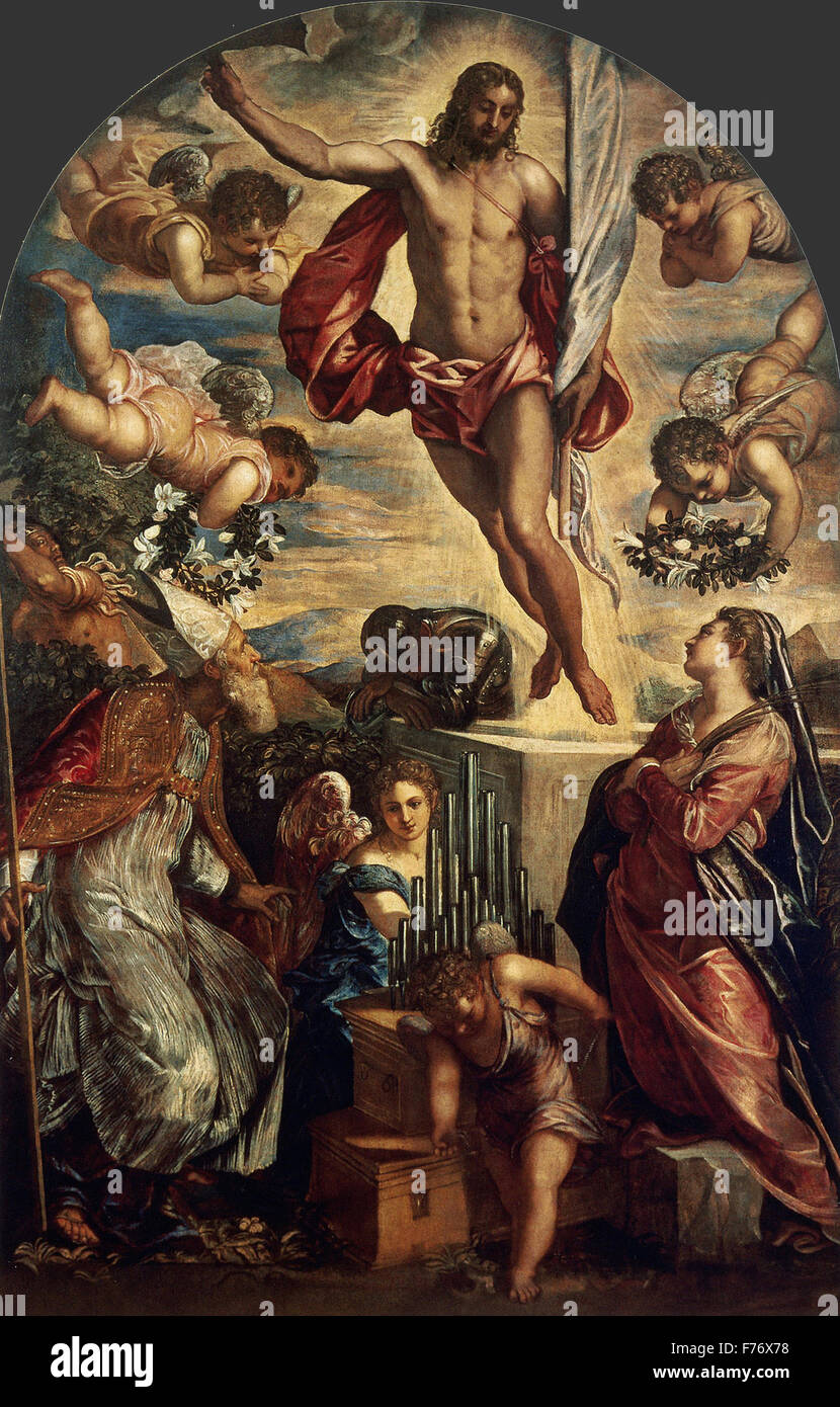 Jacopo Tintoretto - The Resurrection of Christ Stock Photo