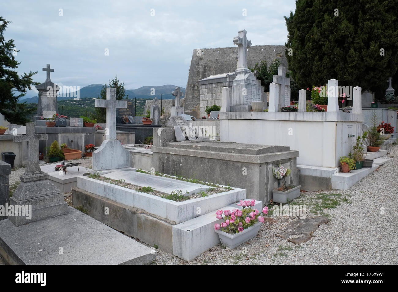 SaintPauldeVence cemetery, Provence, France Stock Photo Alamy