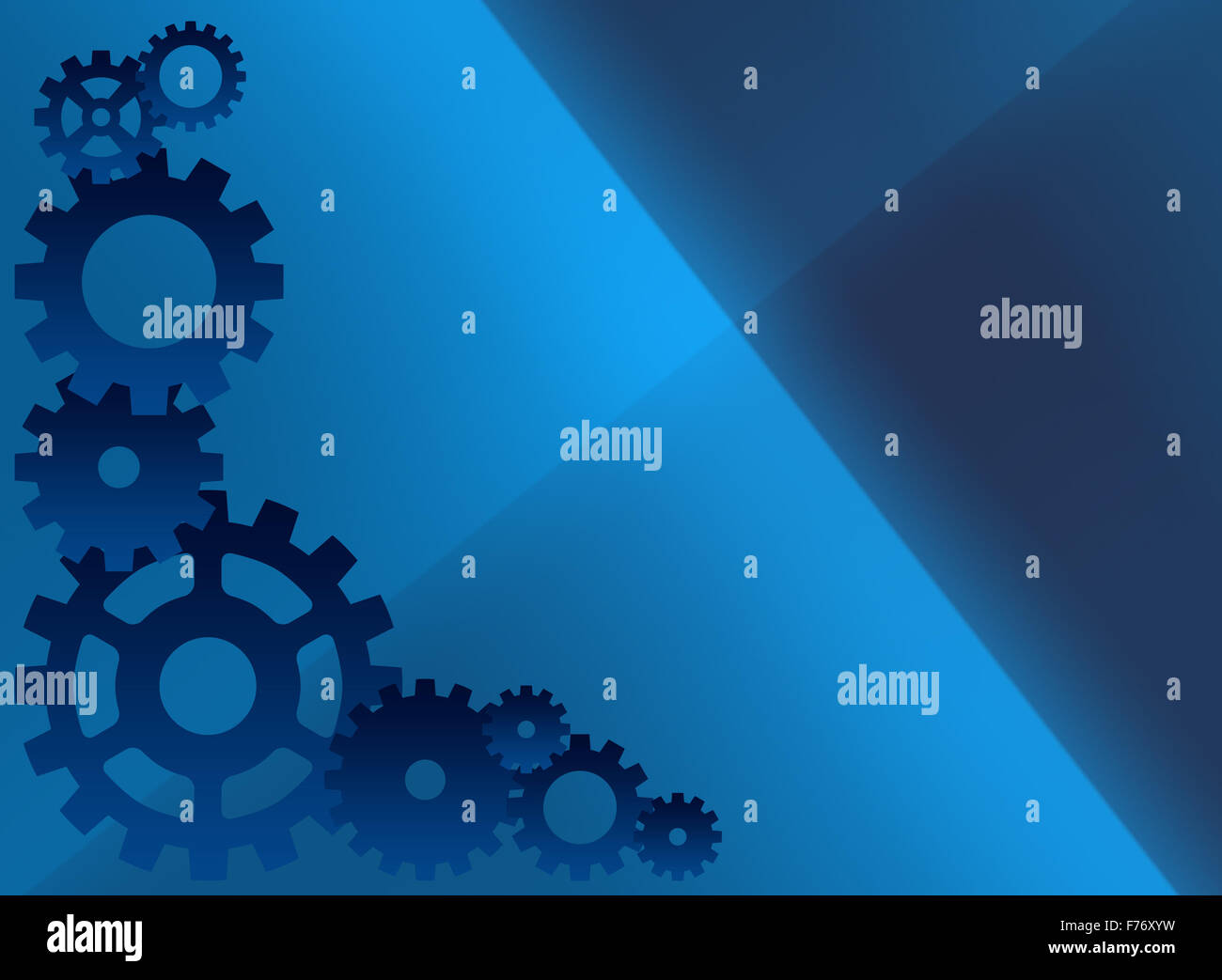 Blue cog background Stock Photo - Alamy