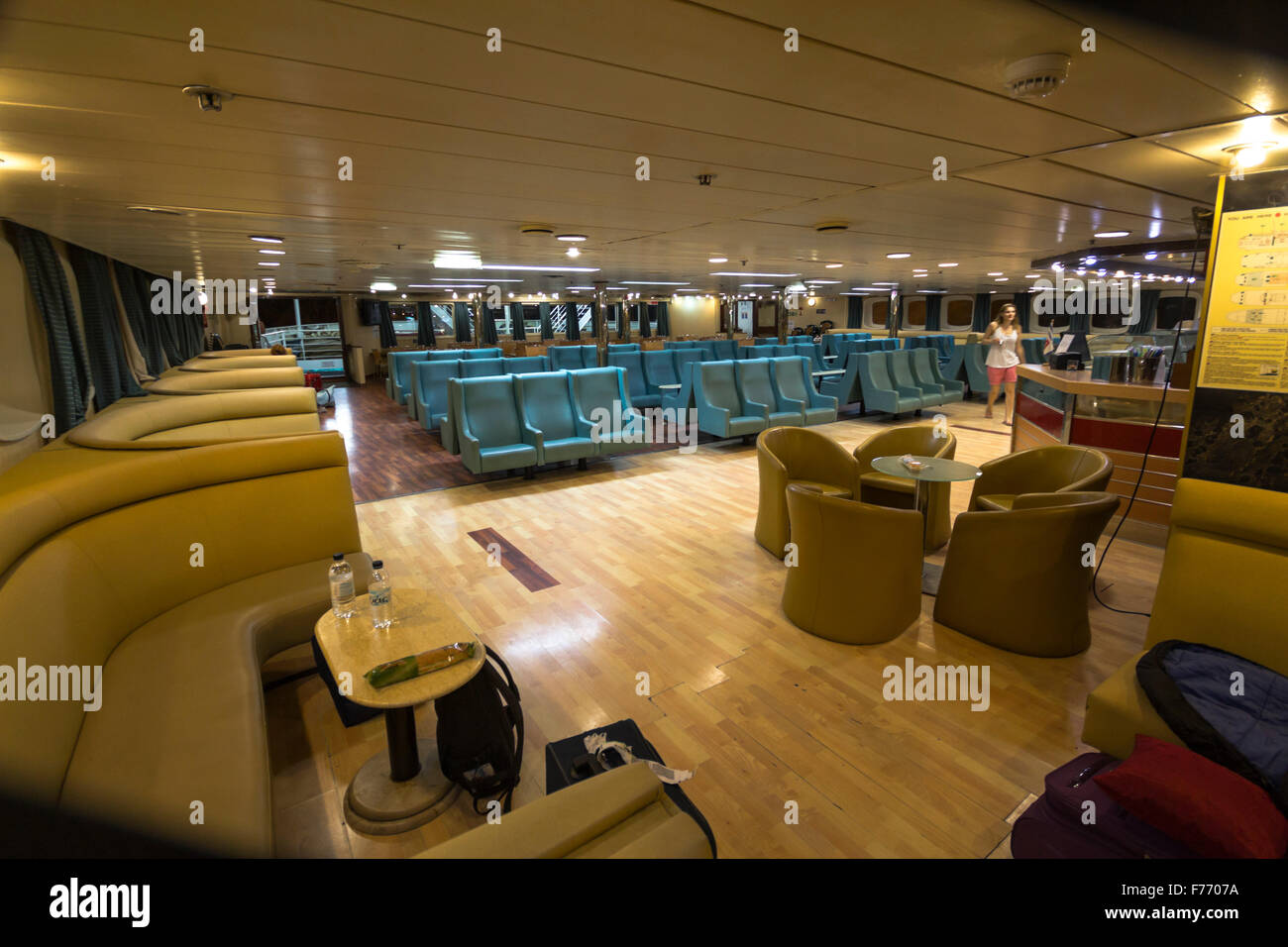 Inside greece ferry Stock Photo - Alamy