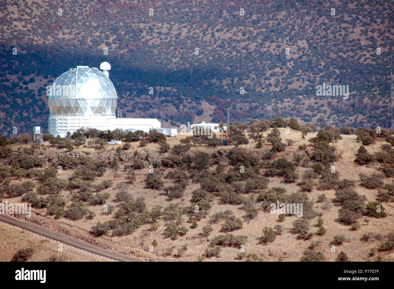 McDonald Observatory telescopes in western Texas mountains for research and deep space