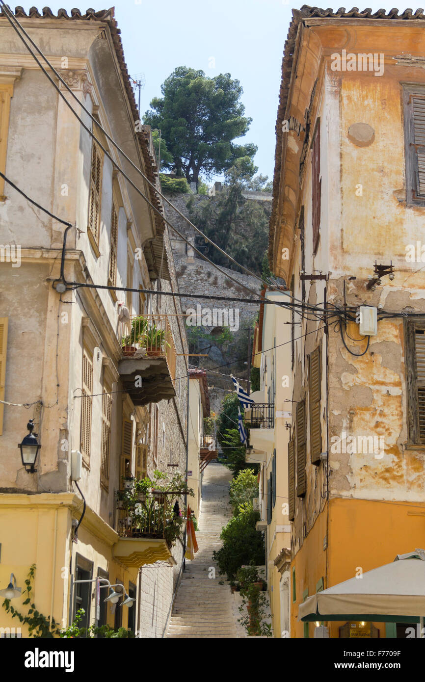 Nice houses in Nafplio, Greece Stock Photo Alamy