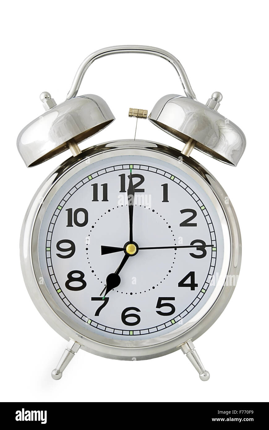 alarm clock on white Stock Photo
