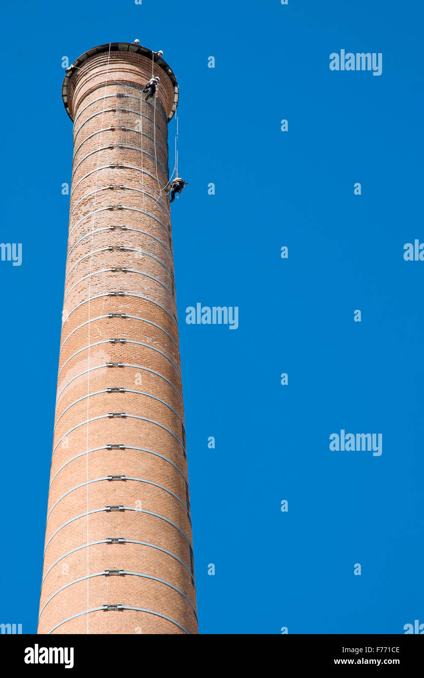 Chimney Workers Stock Photo