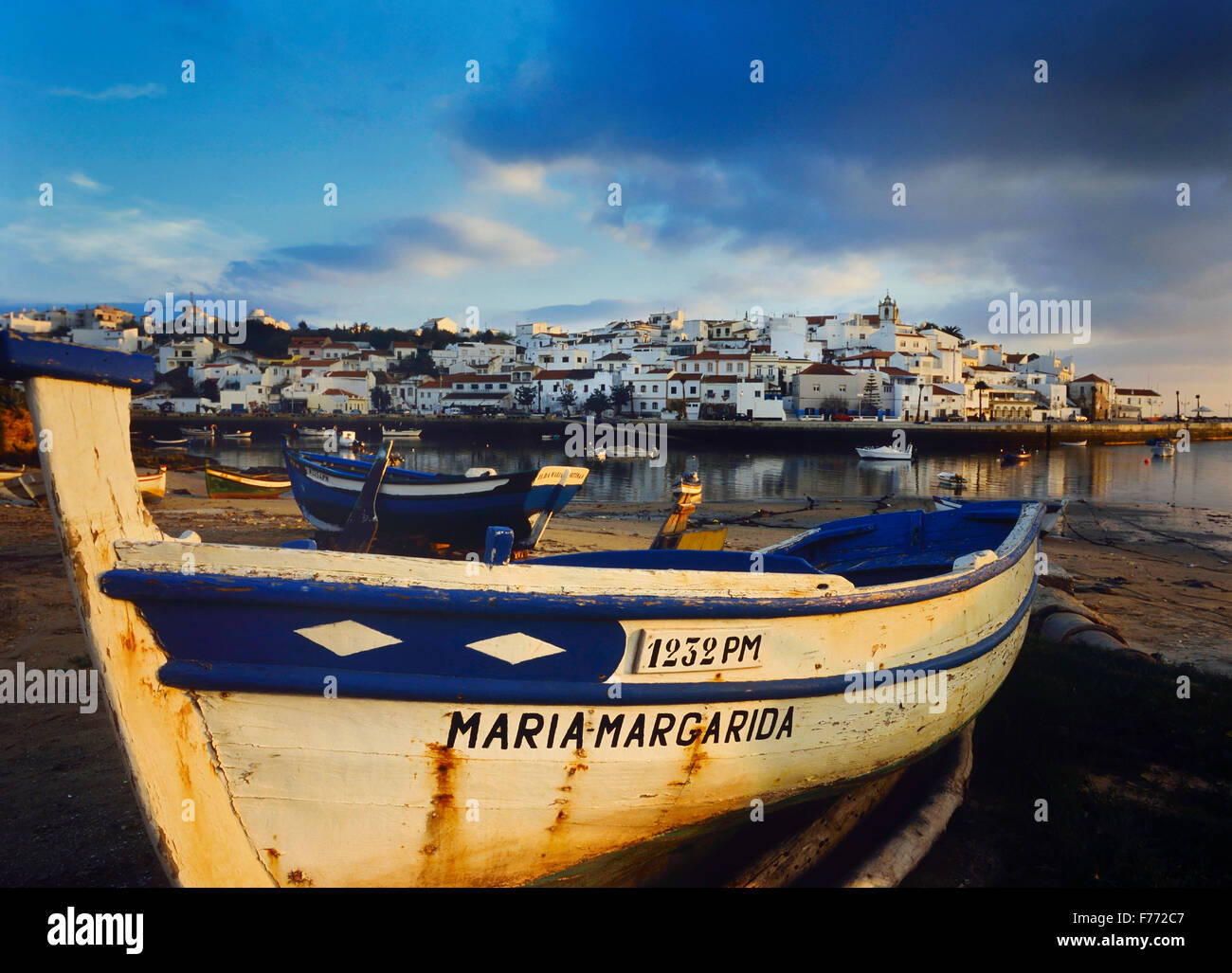 The attractive fishing village of Ferragudo. Algarve, Portugal Stock