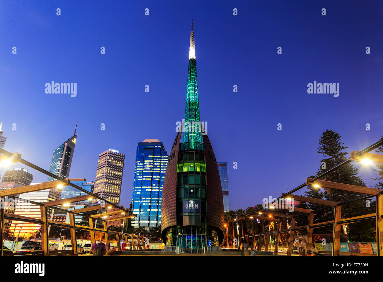 The Bell Tower at Barrack Square, Perth, Western Australia. Stock Photo