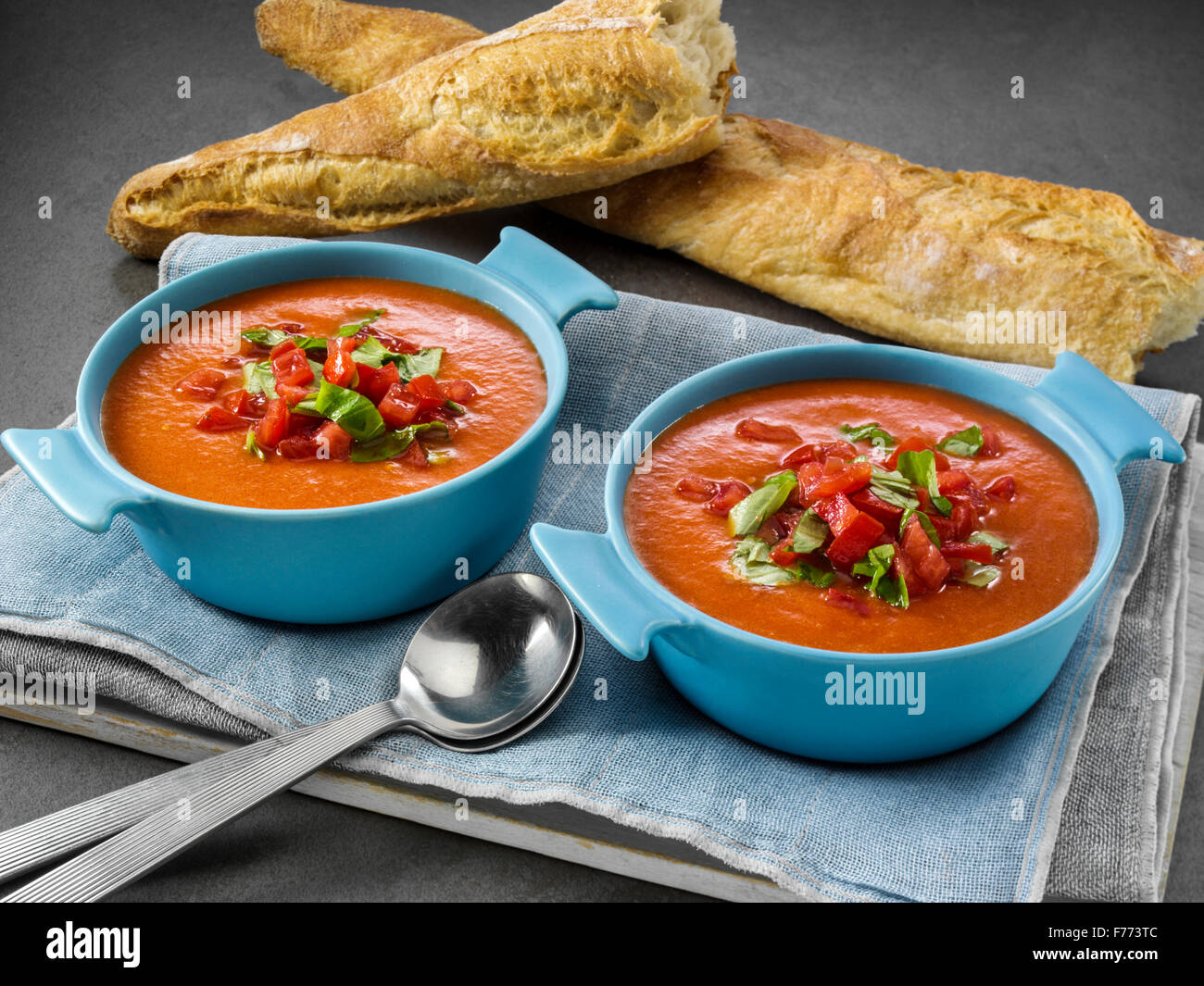 Tomato soup Stock Photo