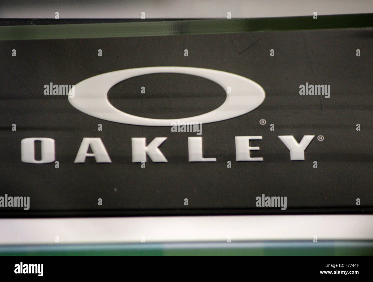 Oakley logo Sign editorial photo. Image of name, company - 138120741