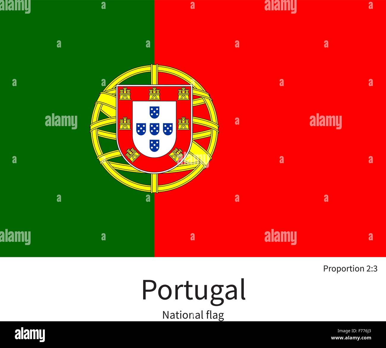 National Flag Of Portugal With Correct Proportions Element Colors National Flag Of Portugal With Correct Proportions Element Colors