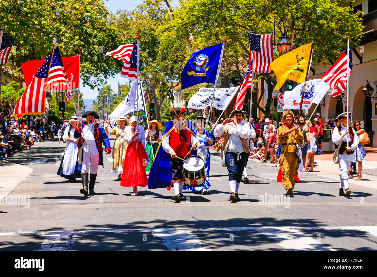 California Pioneers actors lead the July 4th celebration parade in