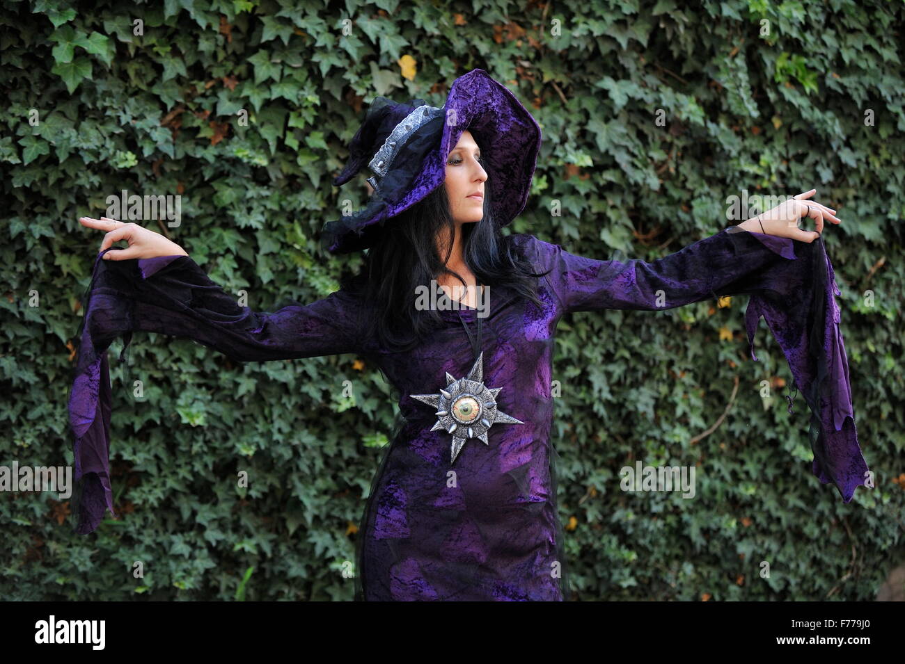 Woman in Halloween costume Stock Photo Alamy