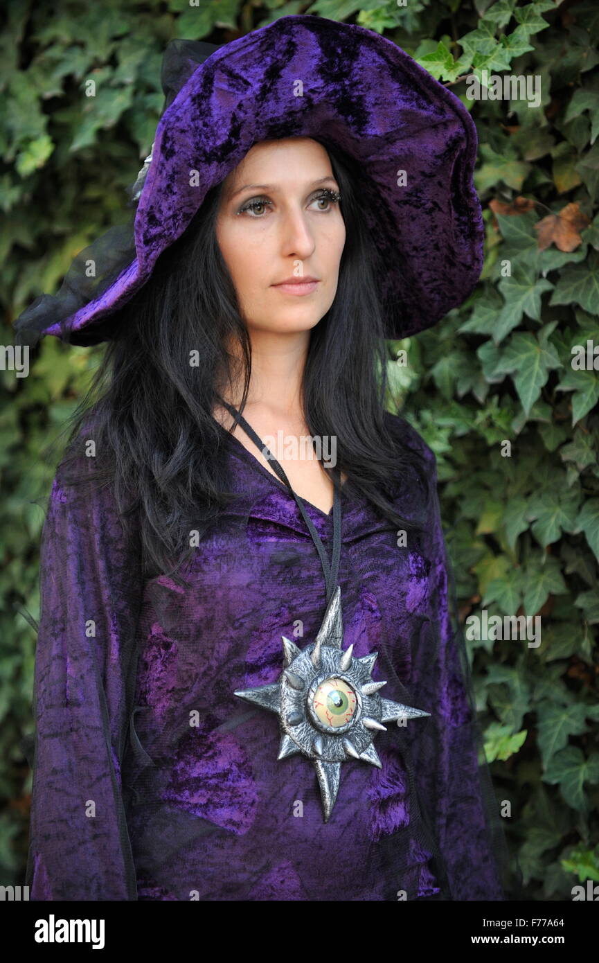 Woman in Halloween costume Stock Photo Alamy