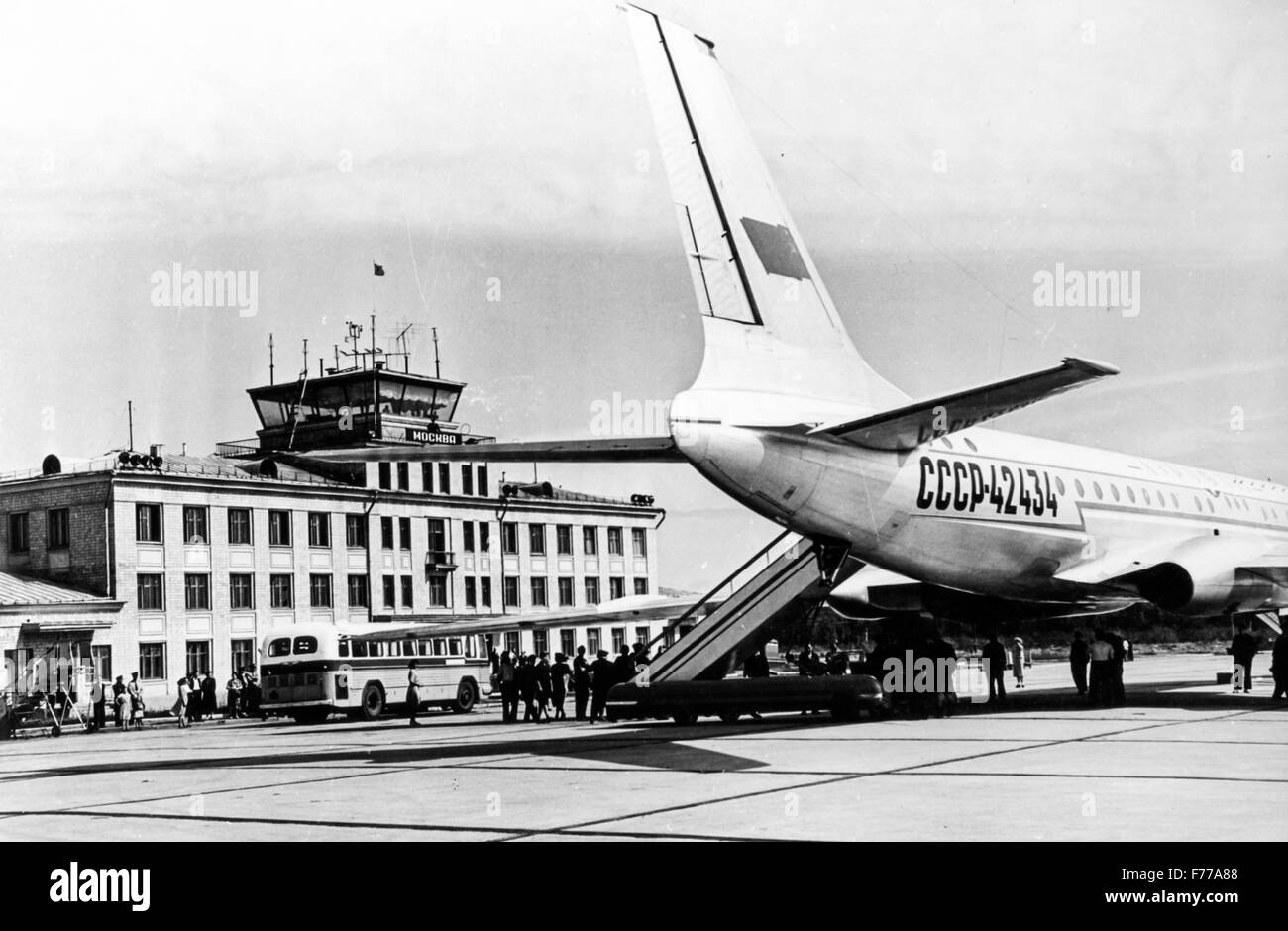 Moscow airport,Soviet Union,1959 Stock Photo