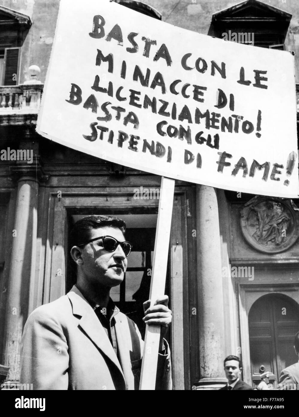 1st May in Rome,manifestation,1966 Stock Photo