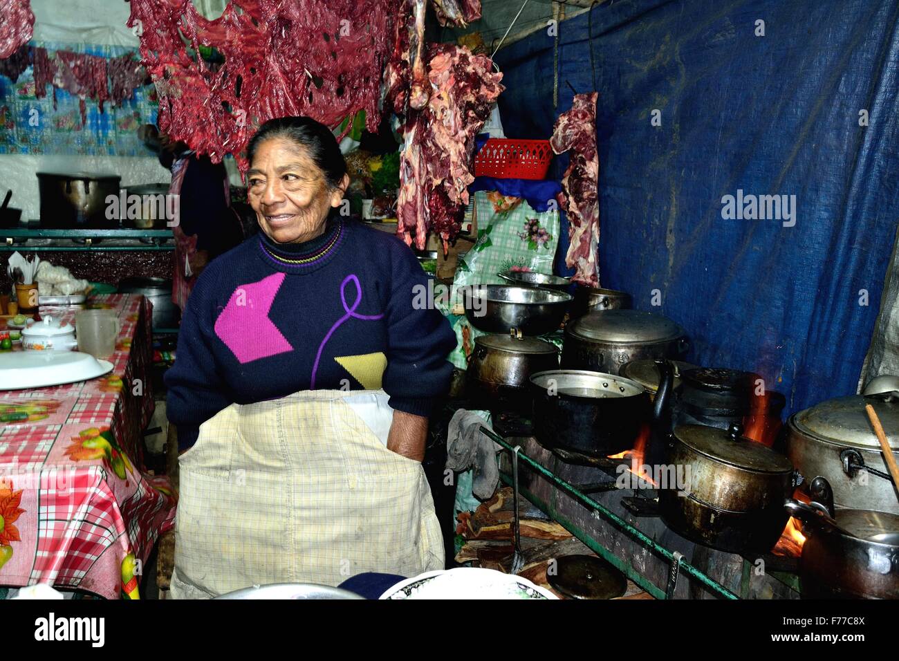 Dressed meat Restaurant in AYABACA . Department of Piura .PERU Stock Photo Alamy