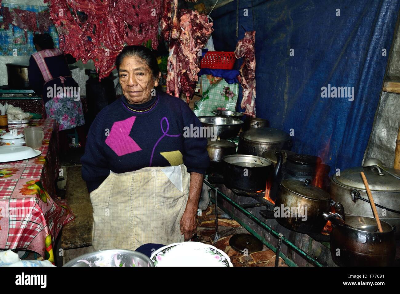 Dressed meat Restaurant in AYABACA . Department of Piura .PERU Stock Photo Alamy
