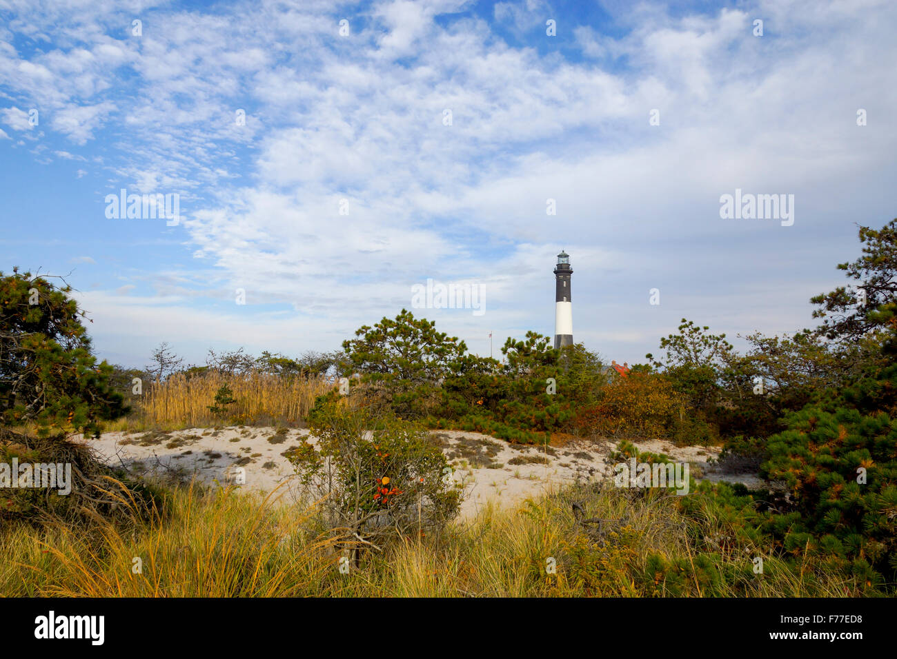Light House at Fire Island, New York Stock Photo Alamy
