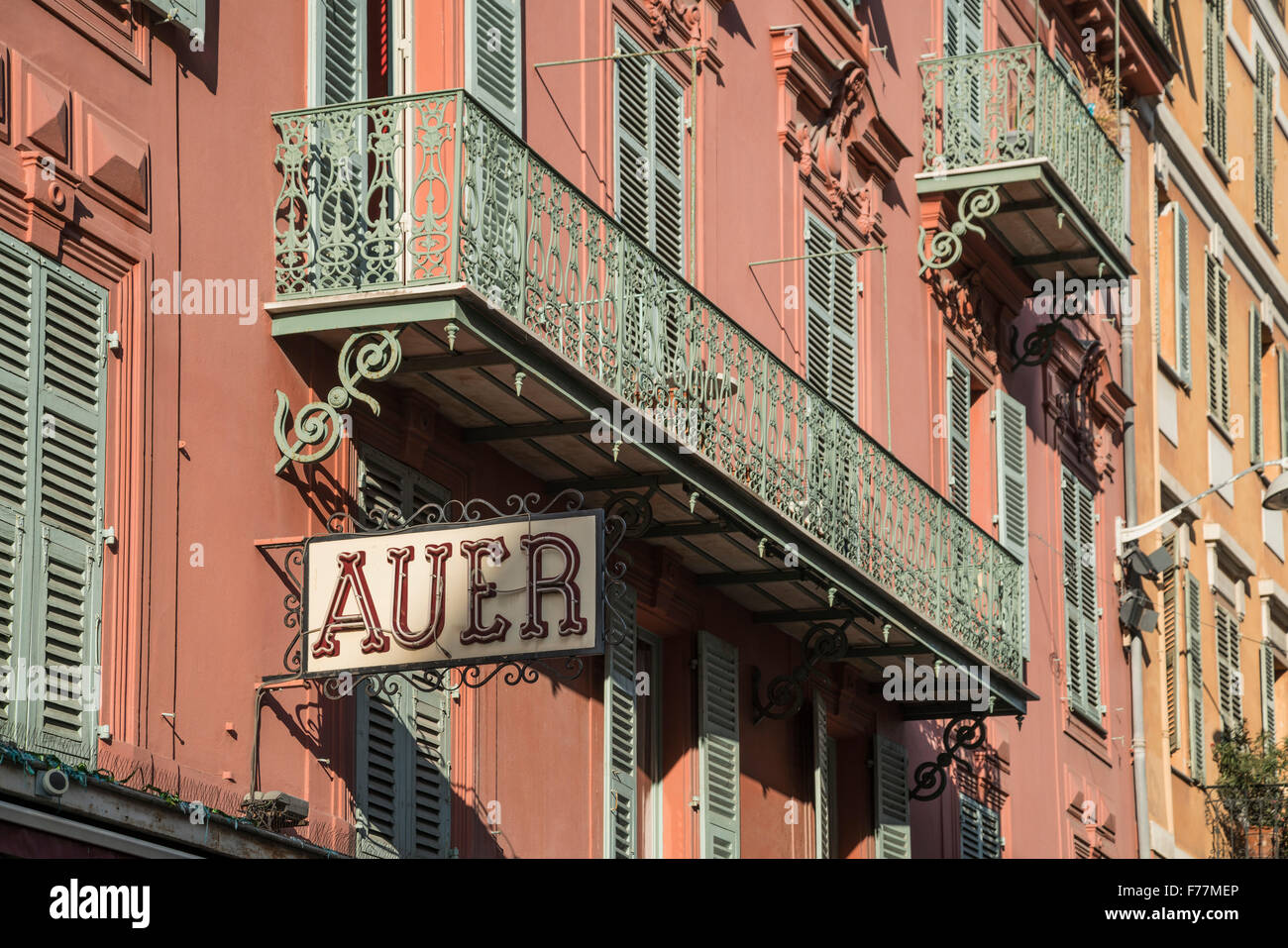 Facade of Confectionary shop Nice France called Auer in Nice France Stock Photo Alamy