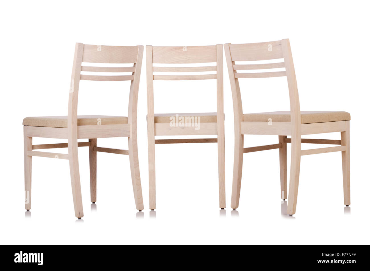 Set of chairs isolated on white Stock Photo - Alamy