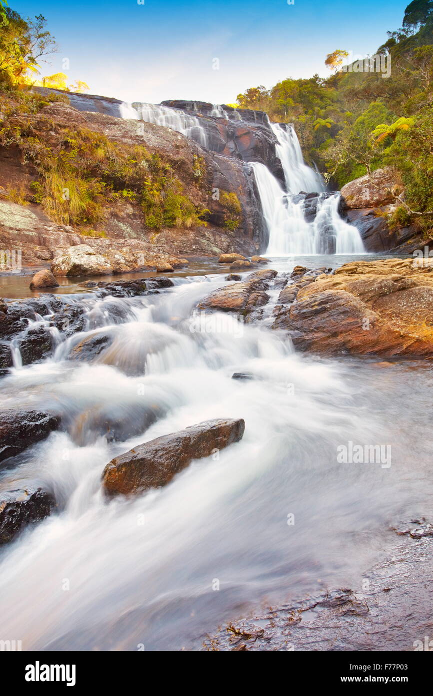 Sri Lanka - Horton Plains National Park, Baker waterfall Stock Photo
