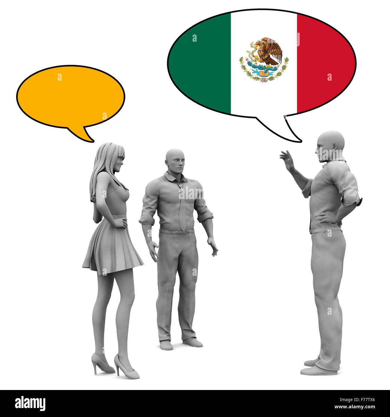 Learn Spanish Culture and Language to Communicate Stock Photo