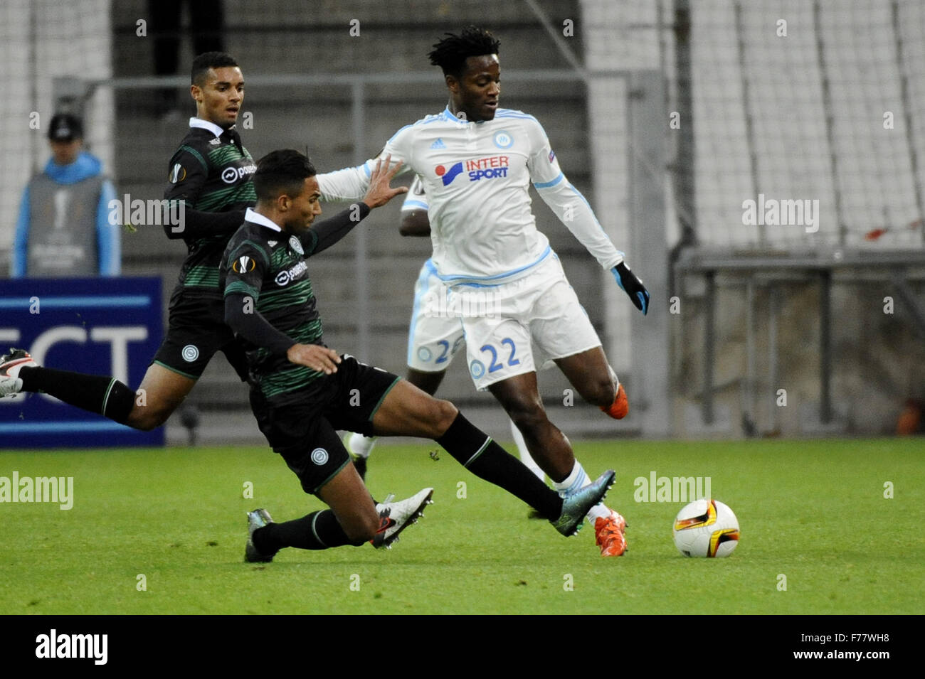 Marseille, France. 26th Nov, 2015. Europea League group stages. Marseille versus Gronigen. Batshuayi (OM) Credit:  Action Plus Sports/Alamy Live News Stock Photo