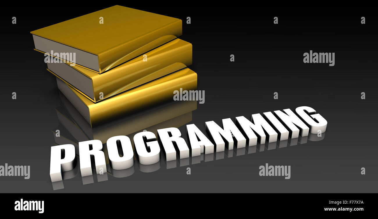 Programming Subject with a Pile of Education Books Stock Photo - Alamy