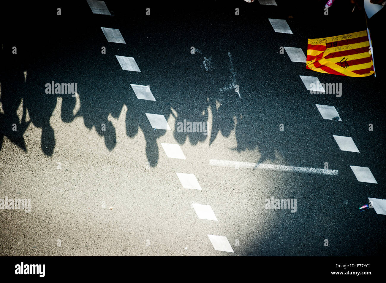 National Day of Catalonia 'via lluire' (via free) Stock Photo