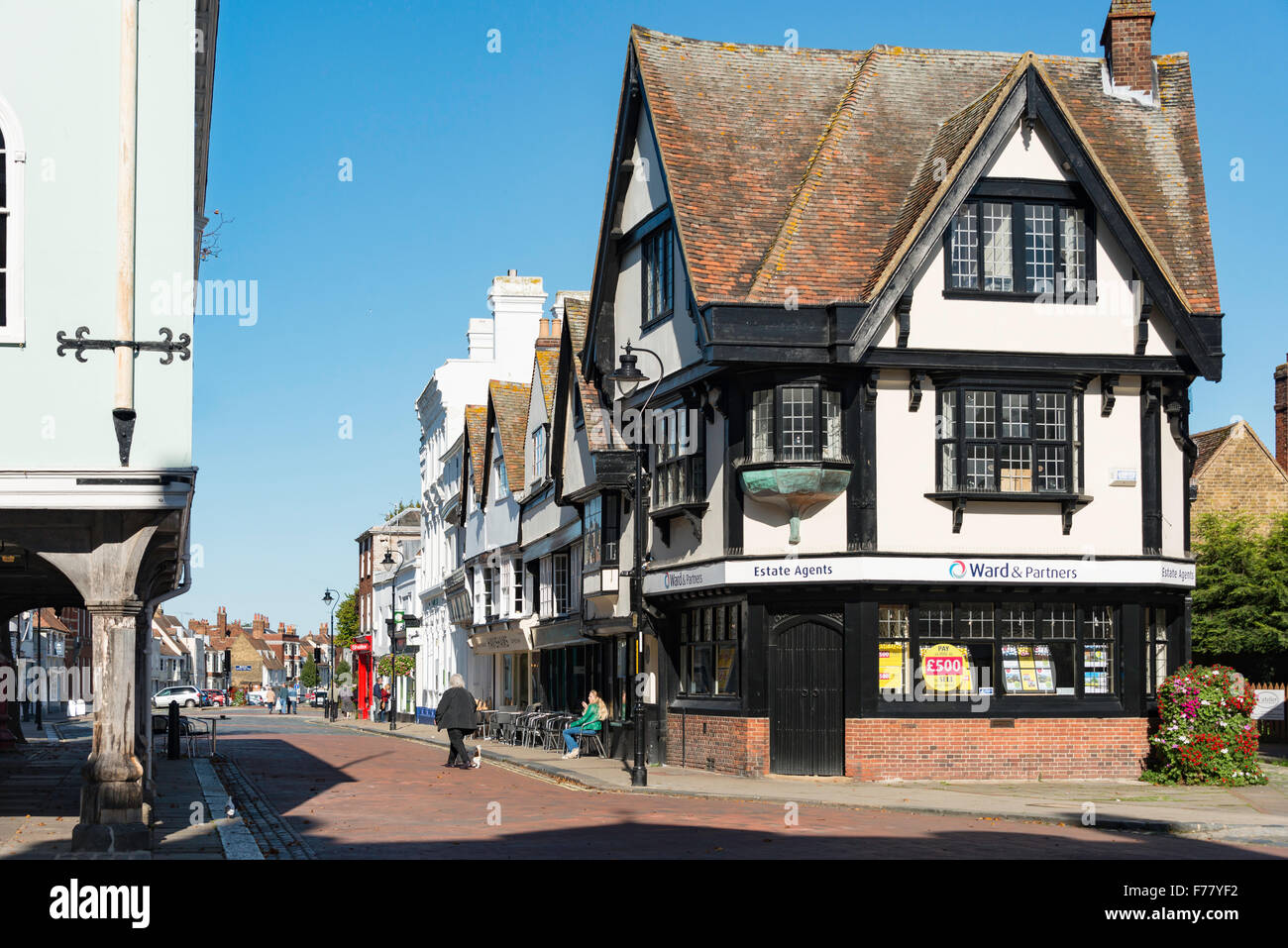 Court Street from Market Place, Faversham, Kent, England, United Kingdom Stock Photo