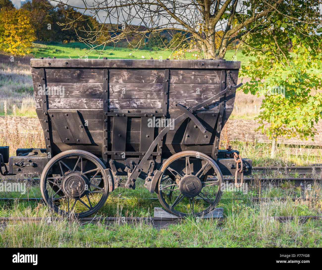 Victorian rail wagon, Beamish museum, County Durham. Stock Photo