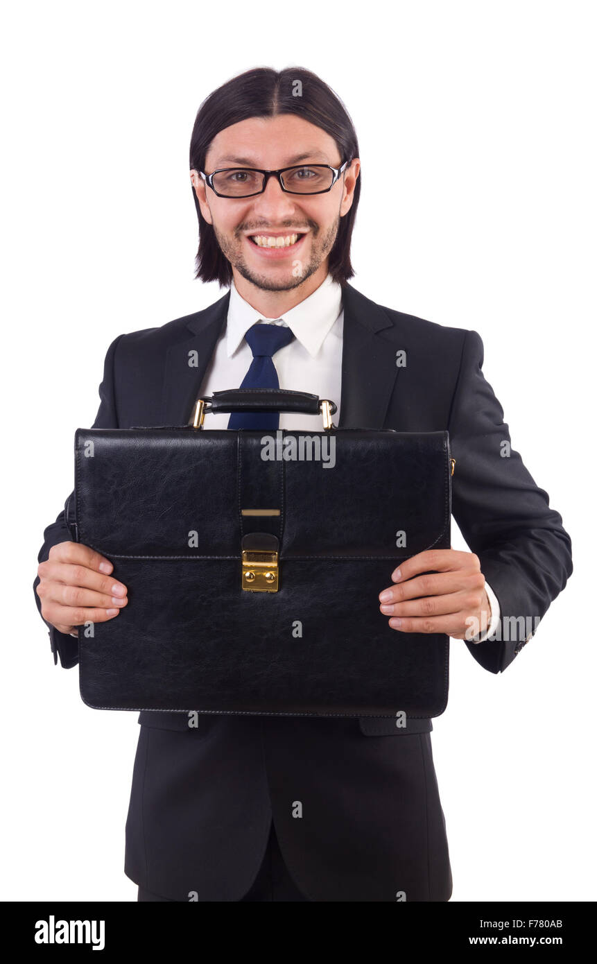 Young businessman isolated on the white background Stock Photo - Alamy