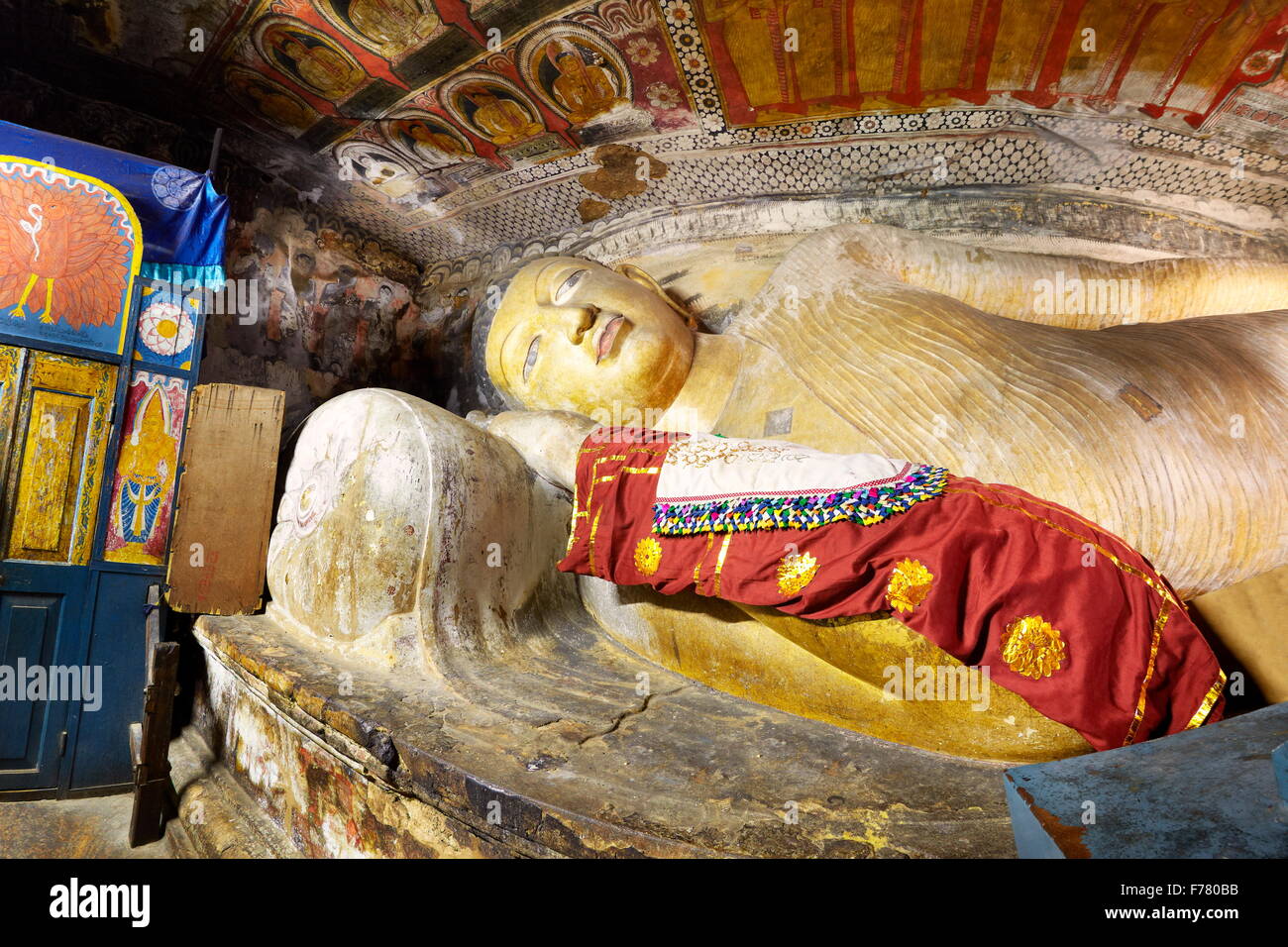 Sri Lanka - Buddish Cave Temple Dambulla, UNESCO World Heritage Site Stock Photo