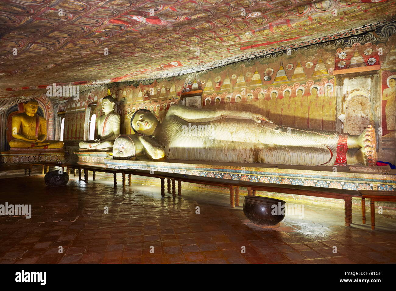 Sri Lanka - Buddish Cave Temple Dambulla, Kandy province, UNESCO World Heritage Site Stock Photo