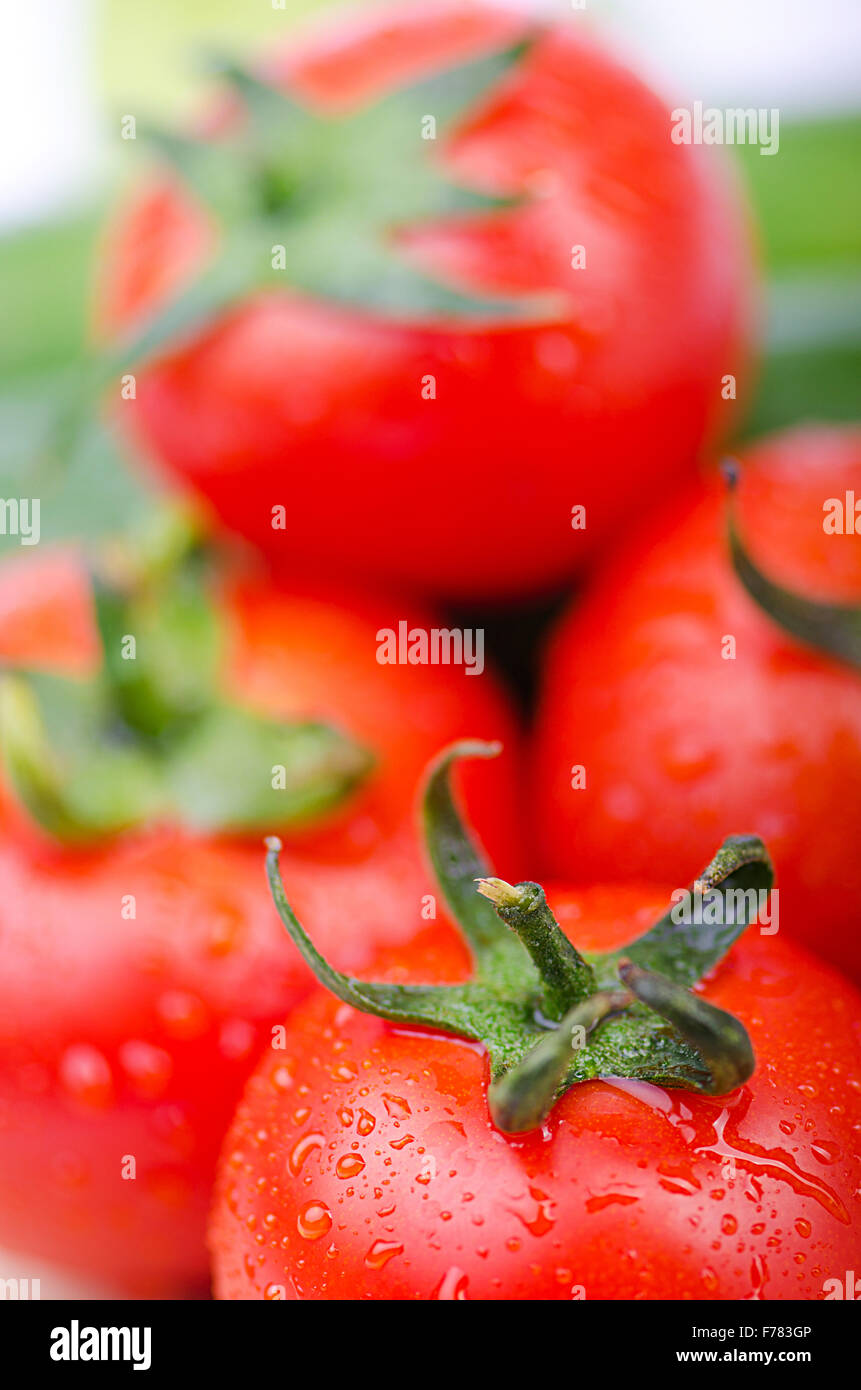 Tomatoes and cucumbers ready for salad Stock Photo - Alamy