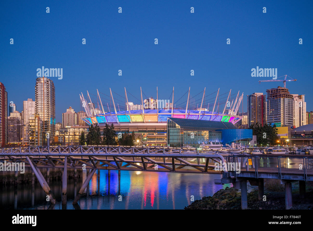 BC Place Stadium, False Creek,  Vancouver, British Columbia, Canada, Stock Photo