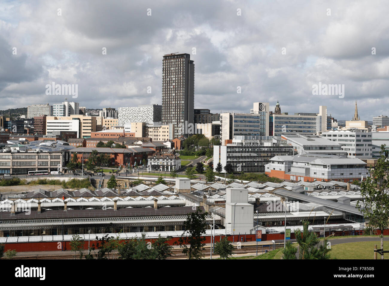 Sheffield city centre skyline England Stock Photo Alamy