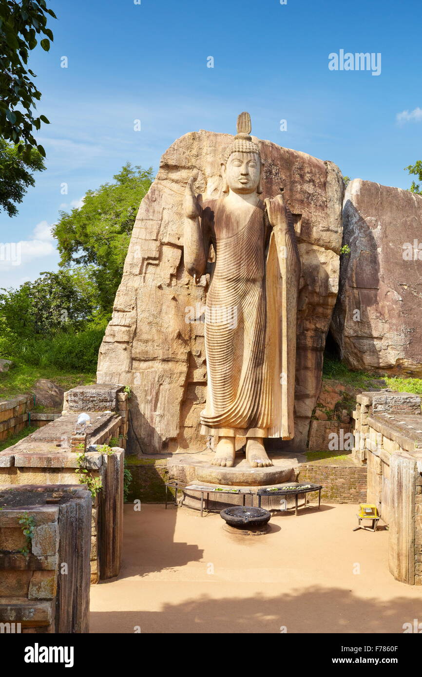 Sri Lanka - Anuradhapura, Buddha Aukana Statue, UNESCO World Heritage Site Stock Photo