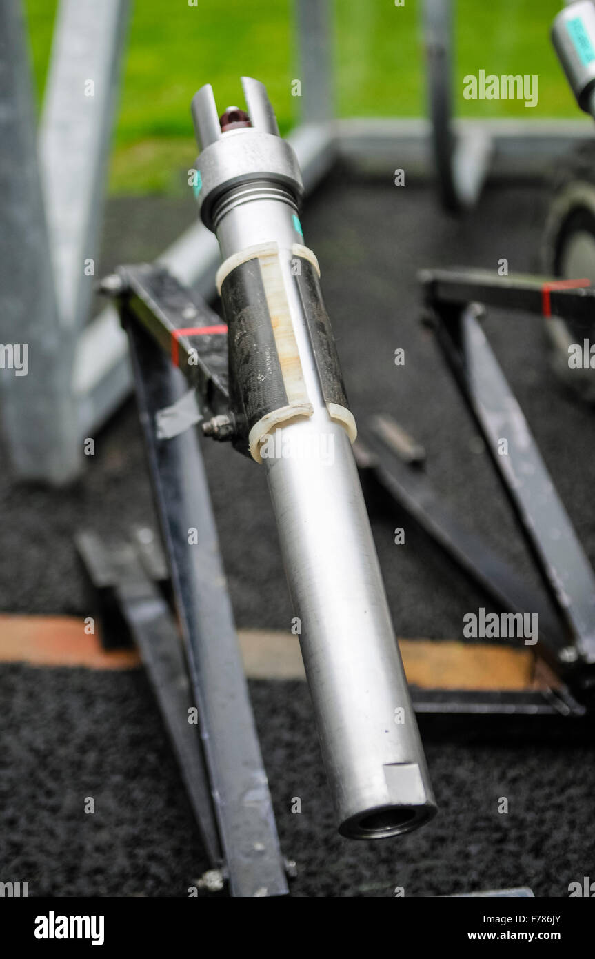Northern Ireland. 26th November, 2015. A ballistic disruptor, known as 'The Pig Stick', used to defuse bombs such as Improvised Explosive Devices and pipe bombs. Credit:  Stephen Barnes/Alamy Live News Stock Photo