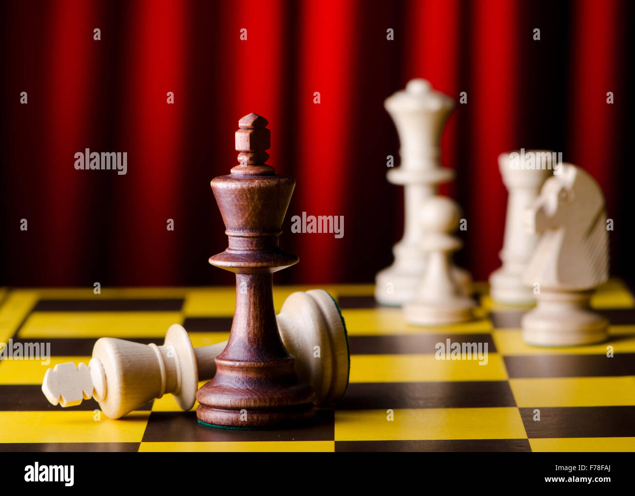 Concept of chess game with pieces Stock Photo Alamy
